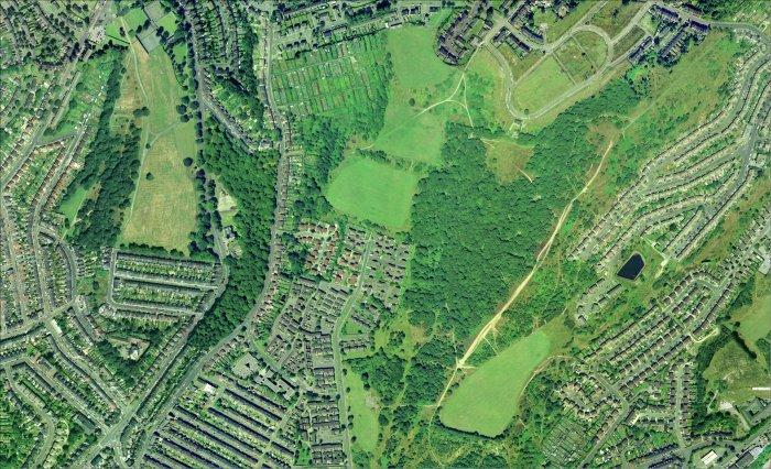 Aerial view of Wincobank and Hinde Common Woods